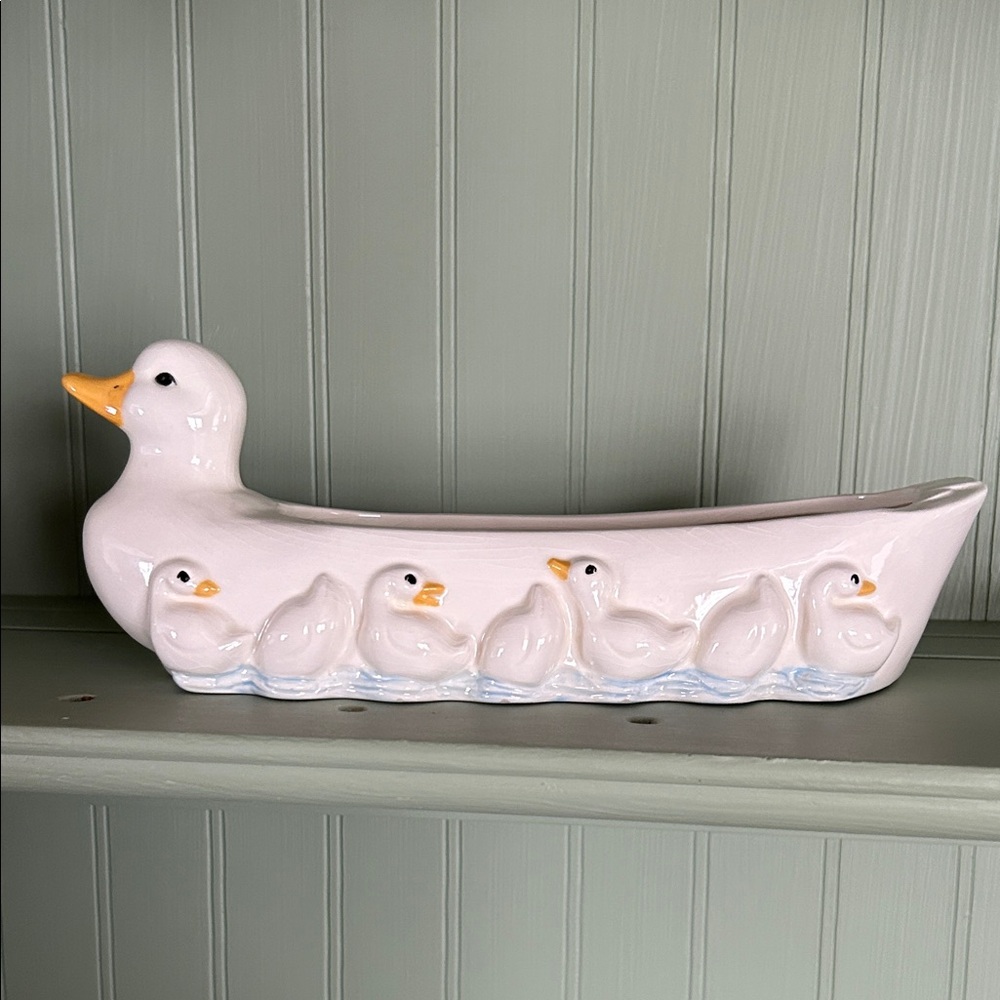 Duck Family Ceramic Planter